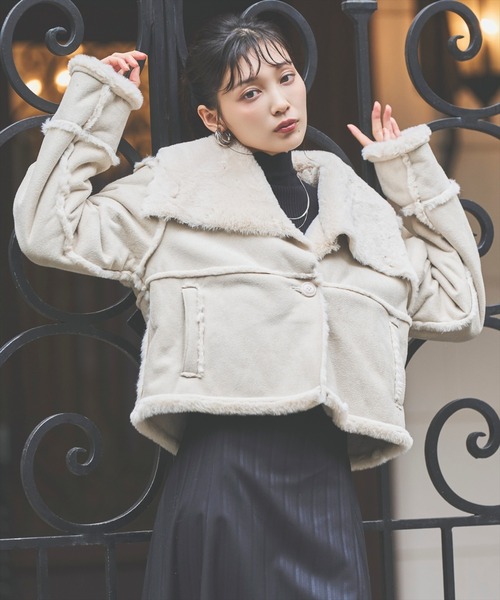 AND COUTURE（アンドクチュール） ムートンコート ボアコート ファー