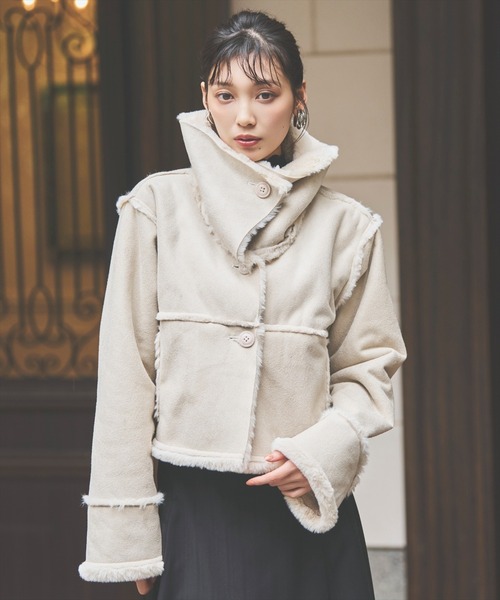 AND COUTURE（アンドクチュール） ムートンコート ボアコート ファー