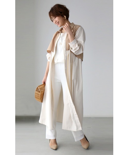 「Ehre style」 シャツワンピース FREE ブラック レディース_画像9