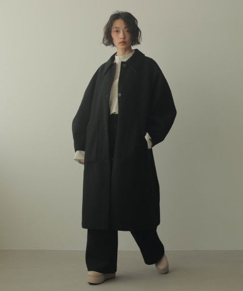 「ETRE TOKYO」 ステンカラーコート M ブラック レディース_画像3