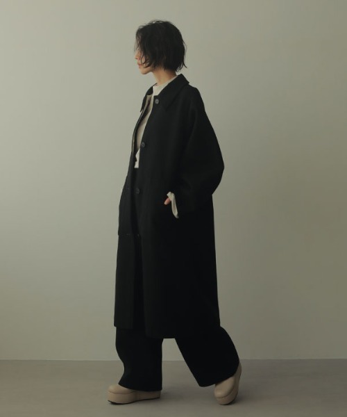 「ETRE TOKYO」 ステンカラーコート M ブラック レディース_画像7