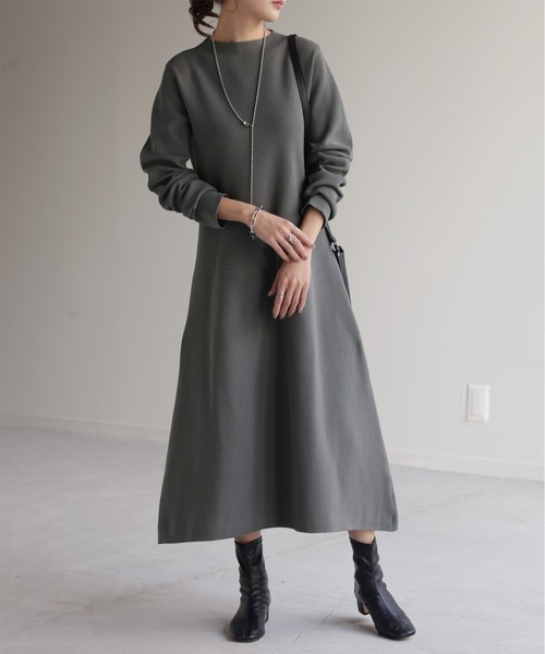 「HUG.U」 ニットワンピース - グレー系その他 レディース_画像2