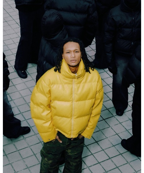 BREATH ダウンジャケット ダウン FAUX LEATHER DOWN JACKET メンズ