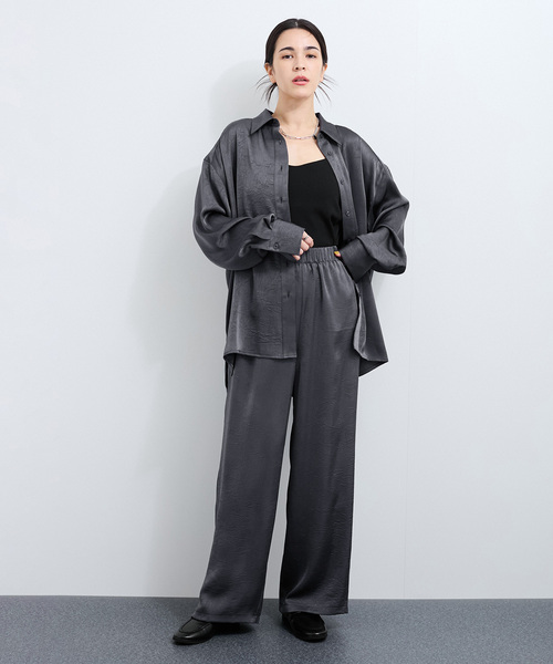 「LE CERCLE par rope'」 イージーパンツ FREE ライトグレー レディース_画像4