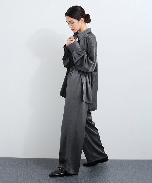 「LE CERCLE par rope'」 イージーパンツ FREE ライトグレー レディース_画像5