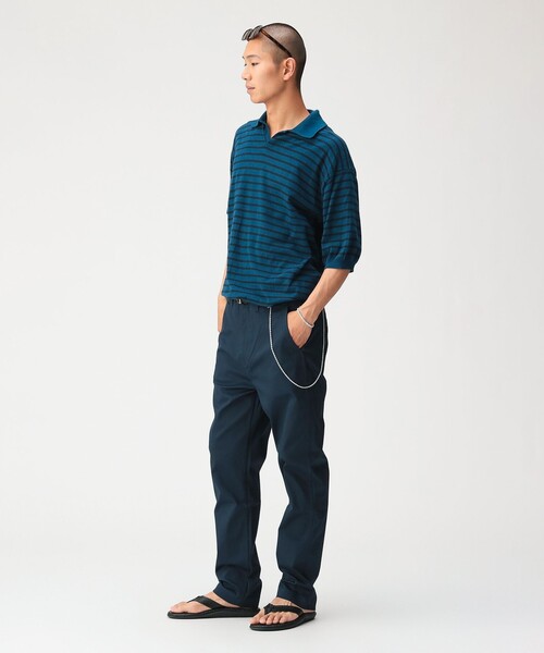 BEAMS（ビームス） チノパン コットンピケ ストレッチ テーパード