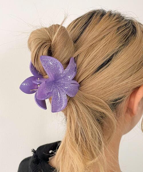 WEGO（ウィゴー） ヘアクリップ WEGO/ラメフラワーバンス : ZOZOTOWN