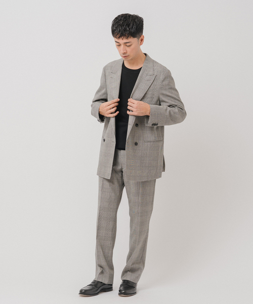 ジャケット テーラードジャケット COUTURE D’ADAM (クチュール ド アダム) 別注 Double JK Glencheck メンズの画像