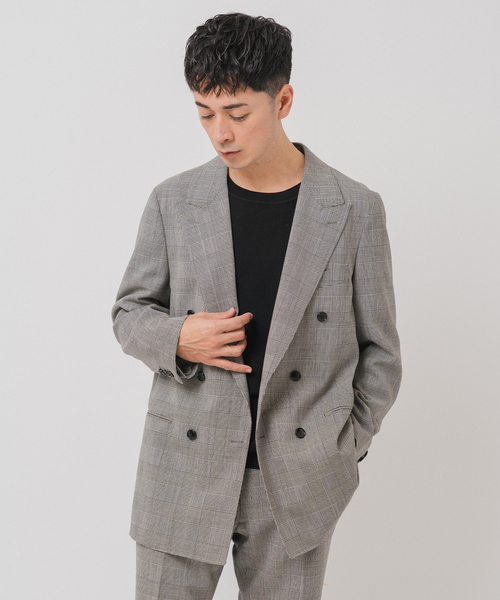 ジャケット テーラードジャケット COUTURE D’ADAM (クチュール ド アダム) 別注 Double JK Glencheck メンズの画像