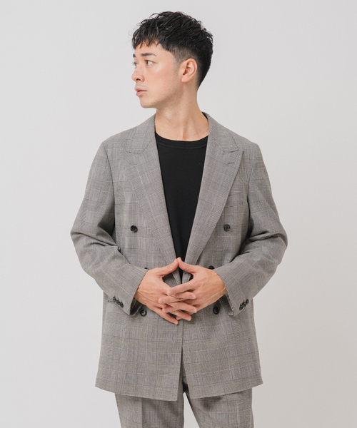 ジャケット テーラードジャケット COUTURE D’ADAM (クチュール ド アダム) 別注 Double JK Glencheck メンズの画像