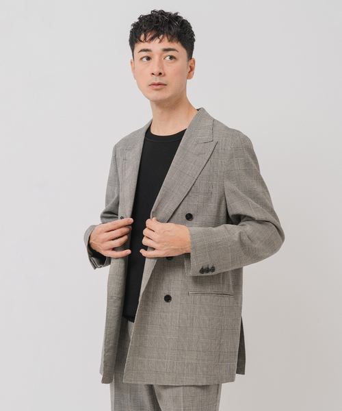 ジャケット テーラードジャケット COUTURE D’ADAM (クチュール ド アダム) 別注 Double JK Glencheck メンズの画像