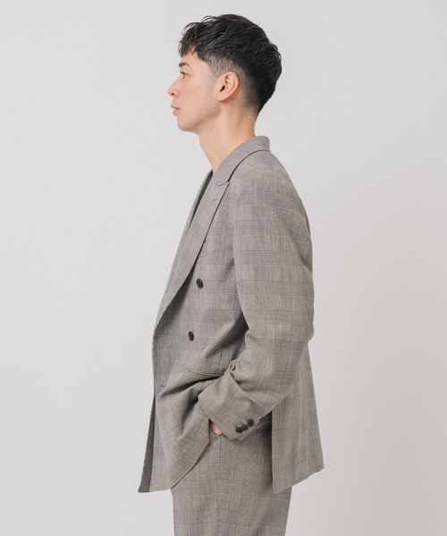 ジャケット テーラードジャケット COUTURE D’ADAM (クチュール ド アダム) 別注 Double JK Glencheck メンズの画像