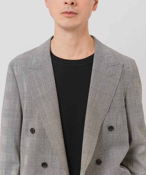ジャケット テーラードジャケット COUTURE D’ADAM (クチュール ド アダム) 別注 Double JK Glencheck メンズの画像