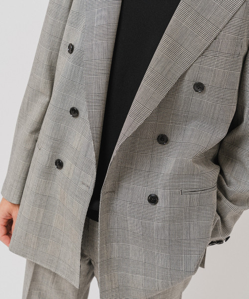 ジャケット テーラードジャケット COUTURE D’ADAM (クチュール ド アダム) 別注 Double JK Glencheck メンズの画像