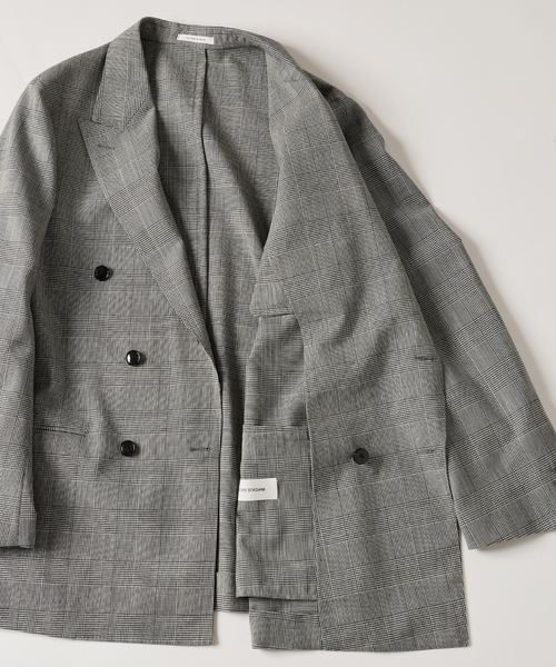 ジャケット テーラードジャケット COUTURE D’ADAM (クチュール ド アダム) 別注 Double JK Glencheck メンズの画像