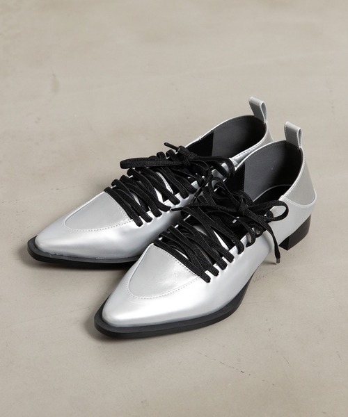 「MARECHAL TERRE」 シューズ 23.5 シルバー レディース_画像2