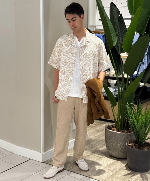 「BANANA REPUBLIC FACTORY STORE」 イージーパンツ 33/30 グリーン メンズ_画像5