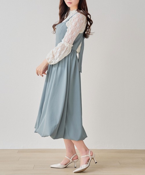 Nohea ジャンパースカート バックリボンバルーンワンピース : ZOZOTOWN