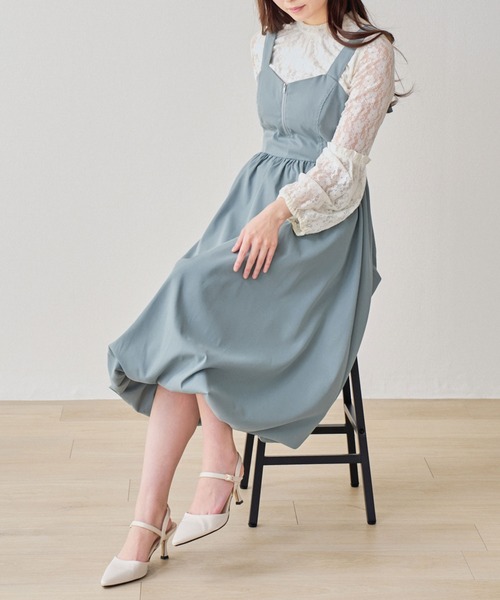 Nohea ジャンパースカート バックリボンバルーンワンピース : ZOZOTOWN