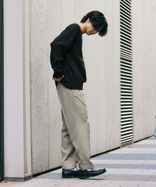 「417 EDIFICE」 長袖ニット MEDIUM グリーン メンズ_画像4