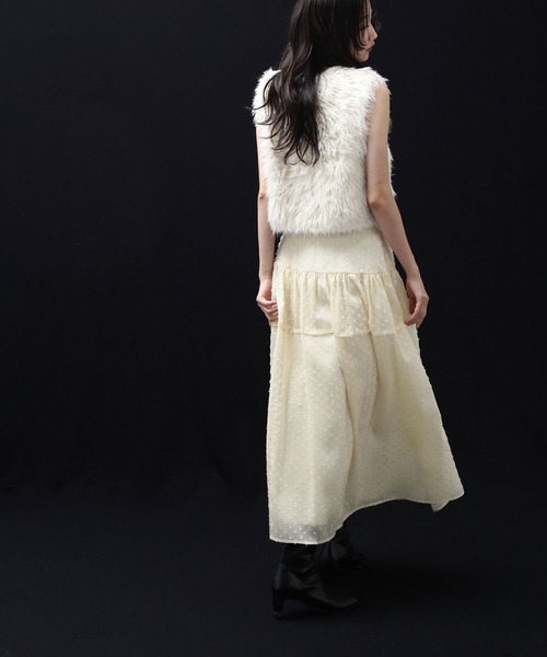 「NATURAL BEAUTY BASIC」 ニットベスト FREE オフホワイト レディース_画像5