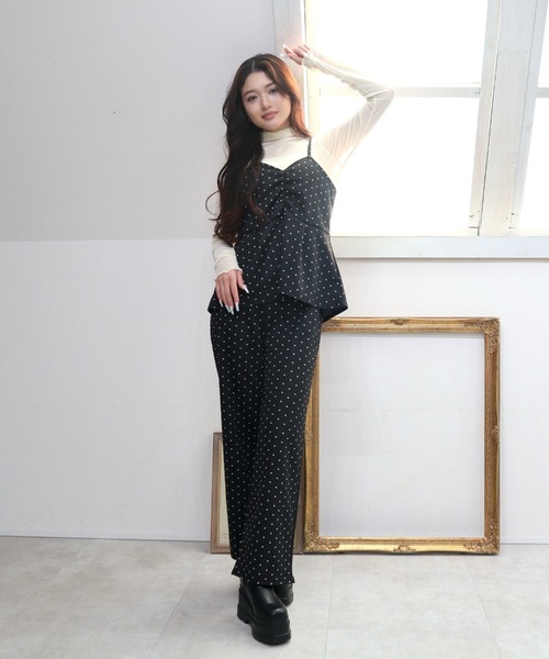 CECIL McBEE（セシルマクビー） ワンピース ドット柄ジャガードキャミ