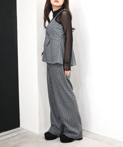 CECIL McBEE（セシルマクビー） ワンピース ドット柄ジャガードキャミ