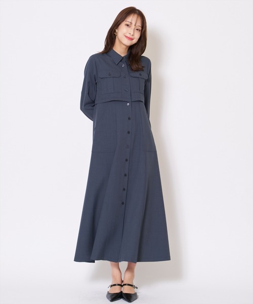 AND COUTURE（アンドクチュール） ワンピース サファリシャツ