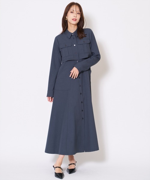 AND COUTURE（アンドクチュール） ワンピース サファリシャツ