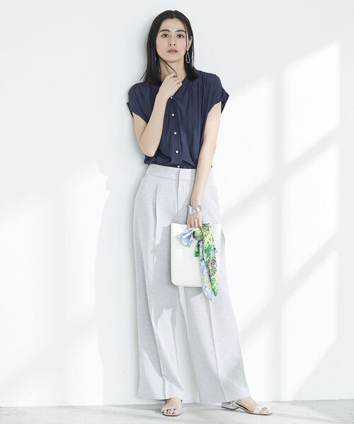 「NOLLEY'S」 パンツ 36 ネイビー レディース_画像3