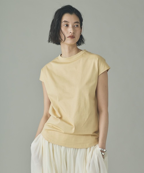 未使用品 Curensology リブノースリーブプルオーバー ベージュ Curensology（カレンソロジー） tシャツ 半袖 /ノースリーブプル