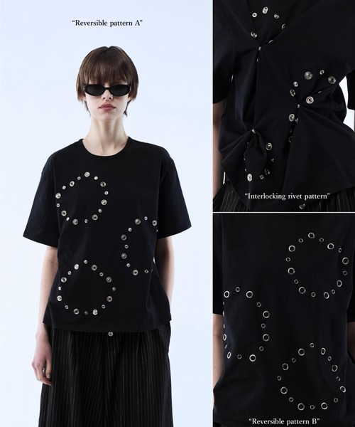 tシャツ 3way reversible eyelet design tee / 3ウェイリバーシブル