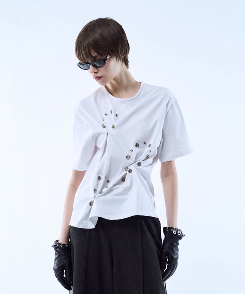 tシャツ 3way reversible eyelet design tee / 3ウェイリバーシブル