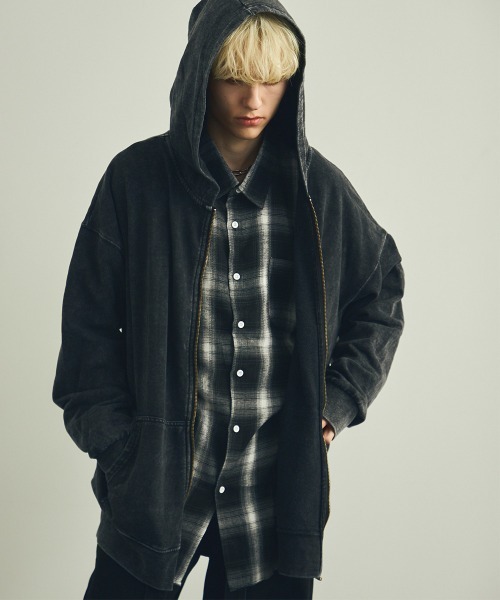 「Shoowtime」 ジップアップパーカー X-LARGE グレー メンズ_画像4