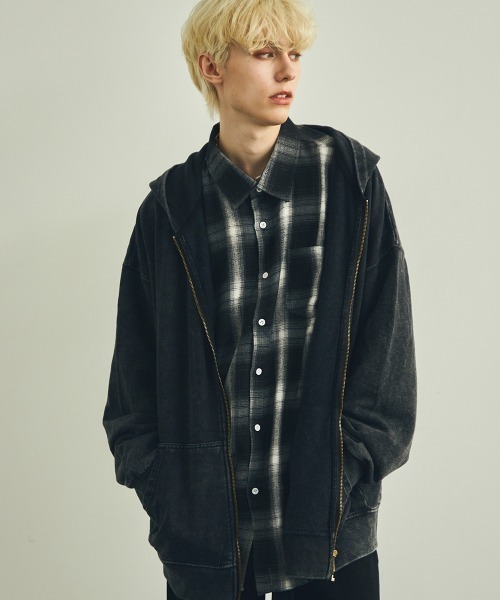 「Shoowtime」 ジップアップパーカー X-LARGE グレー メンズ_画像6