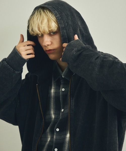 「Shoowtime」 ジップアップパーカー X-LARGE グレー メンズ_画像9
