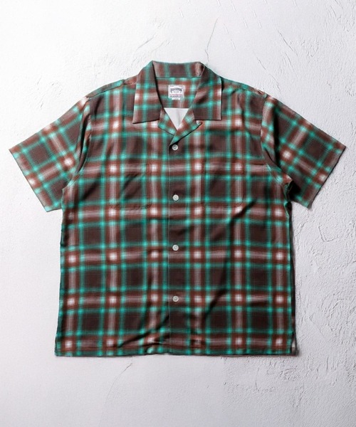 HOUSTON（ヒューストン） シャツ 半袖 「7色展開」HOUSTON OMBRE CHECK