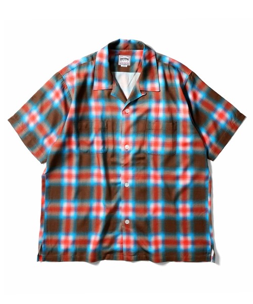HOUSTON（ヒューストン） シャツ 半袖 「7色展開」HOUSTON OMBRE CHECK
