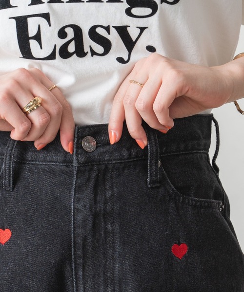 「WEGO」 デニムパンツ SMALL インディゴブルー レディース_画像6