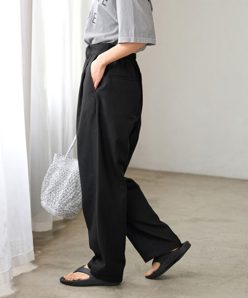 「JOURNAL STANDARD relume」 スラックス 38 ブラック レディースの画像