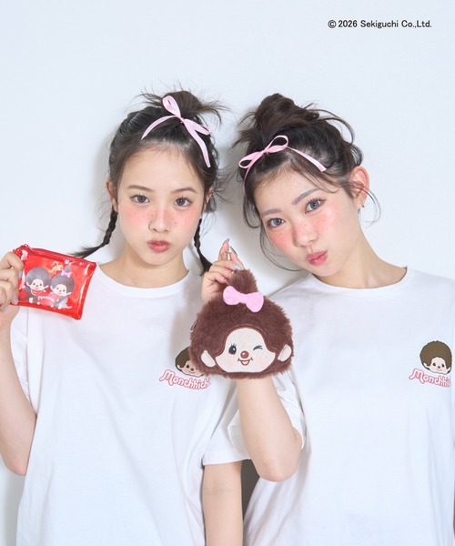 LOVETOXIC ポーチ 「モンチッチ」フェイスマルチポーチ レディース