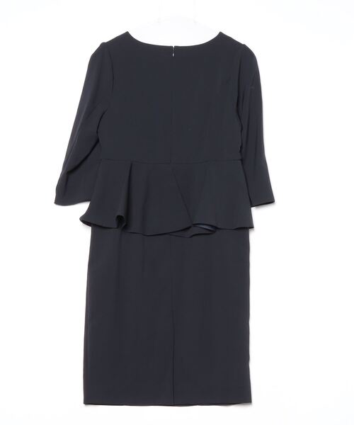 「RUIRUE BOUTIQUE」 7分袖ワンピース L ネイビー レディース_画像2