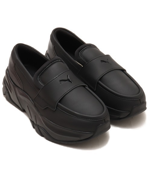 【超美品】PUMA ローファースニーカー　25センチ PUMA（プーマ） ローカットスニーカー 25cm ブラック レディース