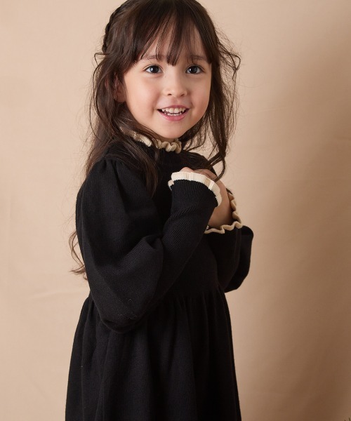 「riziere」 「KIDS」長袖ワンピース 150 グレイッシュベージュ キッズ_画像6