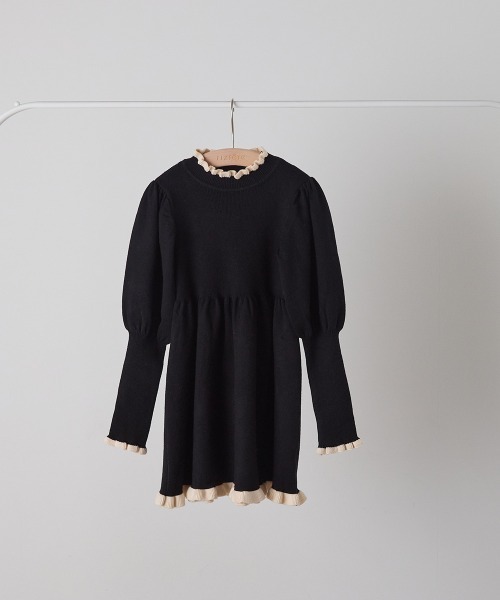 「riziere」 「KIDS」長袖ワンピース 150 グレイッシュベージュ キッズ_画像7