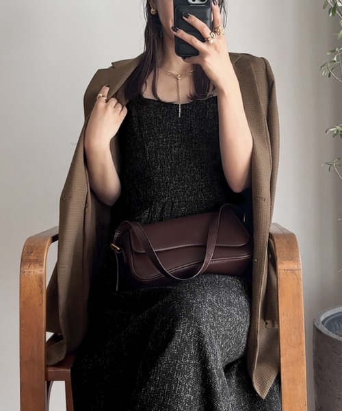 「junoah」 ノースリーブワンピース X-LARGE グレー レディース_画像4