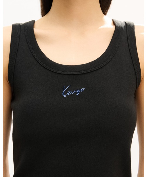 'KENZO Signature' エンブロイダリー タンクトップ イン コットン レディース