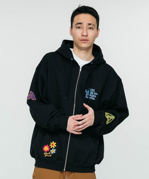 XLARGE ブラック ジップアップパーカー L XLARGE（エクストラ ラージ） ジップアップパーカー X-LARGE ブラック