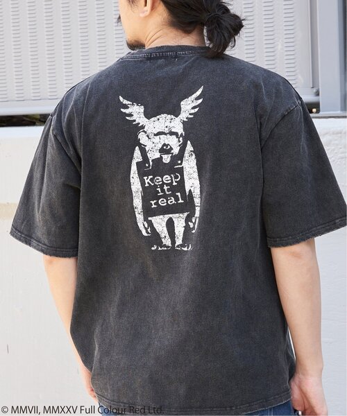 VENCE EXCHANGE tシャツ Banksy バンクシー Keep it real スノー