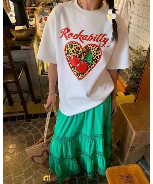 ロカビリーMiracle Woman レオパード柄 半袖シャツ ロカビリーMiracle